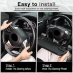 JUSTTOP Car Steering Wheel Desk for Laptop Multipurpose Travel Car Accessories Car Seat Stand Trays for Eating Steering Wheel Overhead Table Console - Image 4
