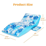 SLOOSH Inflatable Pool Floats Adult - Extreme Comfort Pool Lounge Chair with Detachable Cup Holder, Heavy Duty Lounger Floating Recliner Blow up Floaties Water Floaty Lake Beach Tanning Float - Image 7