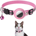 Cat Airtag Holder Collar Breakaway Reflective Strips Adjustable Kitten Collar Waterproof Cat Bell Collar Pet Air Tag Case - Image 9