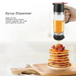 Honey Dispenser 350Ml Clear Glass Syrup Dispenser with Handle Prevent Dripping Honey Container for Coffee Shops Restaurants Home - Image 4
