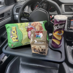 JUSTTOP Car Steering Wheel Desk for Laptop Multipurpose Travel Car Accessories Car Seat Stand Trays for Eating Steering Wheel Overhead Table Console - Image 6