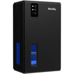 Ninesky Dehumidifier for Home, 95 OZ Water Tank, Suitable for Areas up to 1000 Sq.Ft, Ideal for Bathroom, Bedroom, and Basement Use, with Auto Shut-Off Feature and 7-Color LED Light (Black)