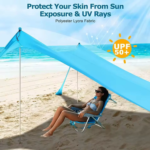 Beach Tent - Portable Sunshade Canopy - Outdoor Sunshade Tent with Sandbags - Sunshade Tent in Portable One-Piece Form - Available in Stock - Image 2