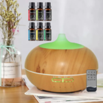 550ml Ultrasonic Aroma Diffuser with Remote Control, 7 LED Light Settings, Whisper-Quiet Operation for Sleep and Relaxation - Image 2