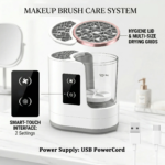 3 in 1 Electric Makeup Brush Cleaner,Automatic Makeup Brush Cleaner with Makeup Brush Dryer,Portable USB Deep Cleaning for Beauty Makeup Brush Set,Blush Brush,Sponges - Image 3