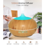 550ml Ultrasonic Aroma Diffuser with Remote Control, 7 LED Light Settings, Whisper-Quiet Operation for Sleep and Relaxation - Image 10