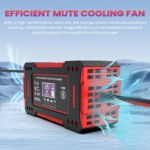 6A 12V Intelligent Car Battery Charger Car and Motorcycle Battery Charging Unit Lead-Acid Battery Repair LCD Display - Image 4