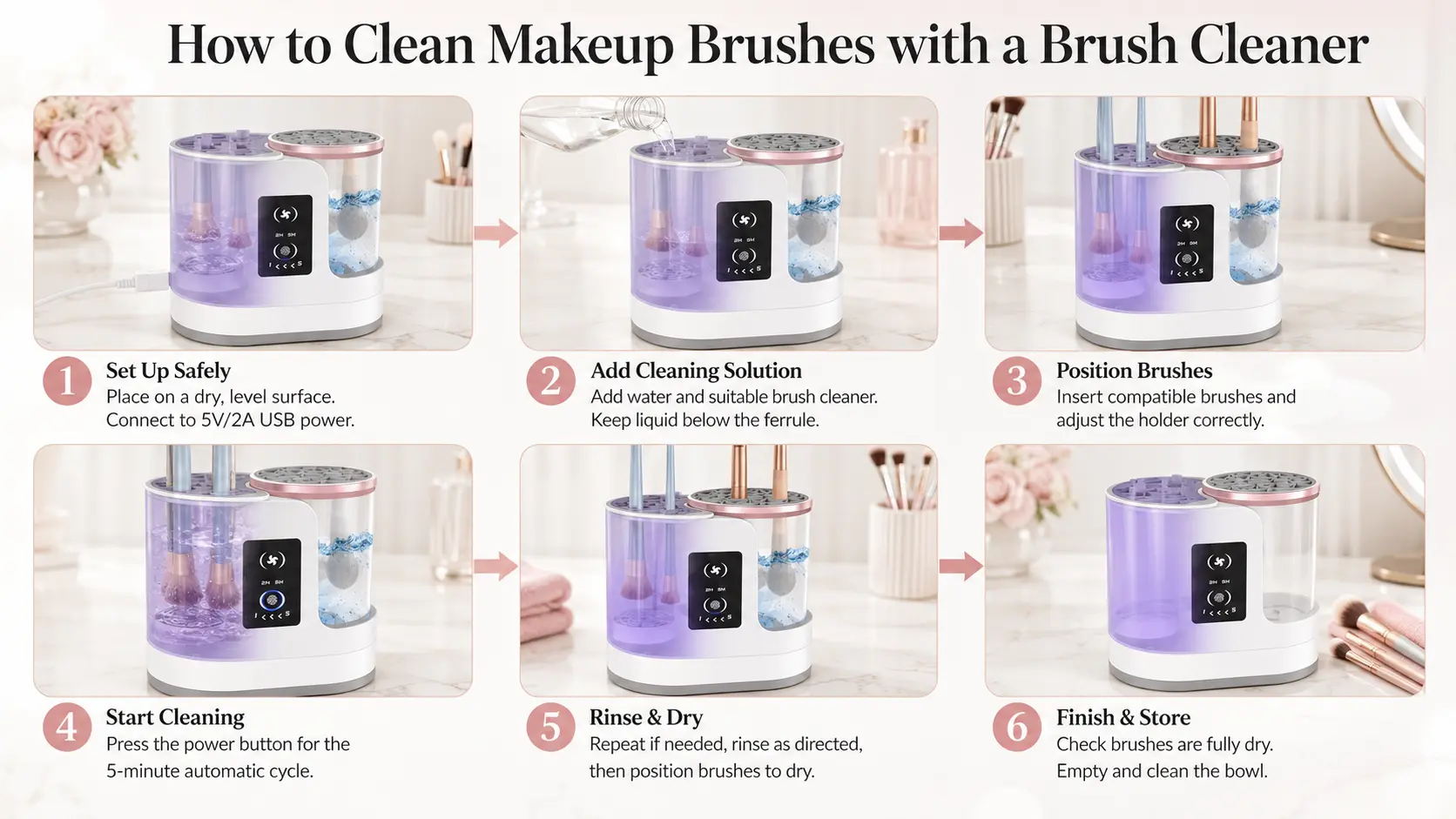 How to Clean Makeup Brushes with a Brush Cleaner