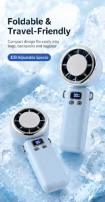 Mini Fan Handheld | 100-Speed Foldable Portable Fan - Image 12