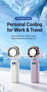 Mini Fan Handheld | 100-Speed Foldable Portable Fan - Image 10