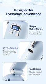 Mini Fan Handheld | 100-Speed Foldable Portable Fan - Image 9
