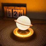 Side Table Lamp – 3D Levitating Saturn LED Light | Idiello - Image 2