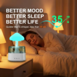Cloud Rain Humidifier for Bedroom with Soothing Rain Sounds, Water Drip Mushroom Humidifiers 7 Colors Mood Raindrop Diffuser - Image 5