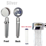 360 Degrees Rotation Turbo Fan Shower Head High Pressure Water Saving Spray Adjustable Showerhead Filters Bathroom Accessories - Image 11