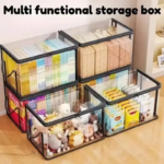【Free Shipping 】Large Clear Thick Plastic Storage Box with Hinged Lid, Heavy-Duty Durable High Capacity Organizer, Perfect for Home, Camping, Travel, Attic and Moving - Image 8