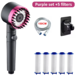 High Pressure Shower Head 4 Modes Adjustable Showerhead with Massage Brush Filters Water Saving Shower Bathroom Accessories - Image 20