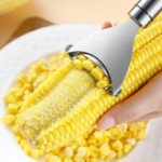 Corn Stripper Stainless Steel Manual Corn Planer Cob Stripper Reusable Corn Peeler Thresher Kitchen Fruit Vegetable Gadget Tool - Image 2