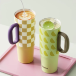Dual-Drink Ceramic Tumbler 40 Oz |6-Hr Hot &24-Hrcold Insulated, Straw Lid, Handle for Women Daily&Office,Dual-Drink Lid (Straw + Direct Sip) - Image 6