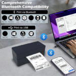 Wireless Bluetooth Thermal Shipping Label Printer 4X6 Support Android Mac Iphone Windows - Shipping Label Printer - Image 3