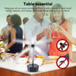 2/3Pcs Fly Fans for Tables Effective Fly Repellent Fan Keeps Flies Away with Soft Blades USB Picnic BBQ Party Fly Fans - Image 6