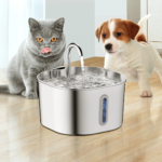 Stainless Steel Pet Water Fountain – 2.2L Smart Dispenser