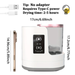 3 in 1 Electric Makeup Brush Cleaner,Automatic Makeup Brush Cleaner with Makeup Brush Dryer,Portable USB Deep Cleaning for Beauty Makeup Brush Set,Blush Brush,Sponges - Image 6