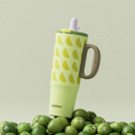 Dual-Drink Ceramic Tumbler 40 Oz |6-Hr Hot &24-Hrcold Insulated, Straw Lid, Handle for Women Daily&Office,Dual-Drink Lid (Straw + Direct Sip) - Image 2