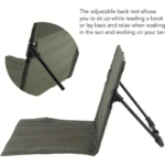 Foldable Beach Chair a Portable Leisure Lounger and Outdoor Camping Chair with Backrest a Reinforced Durable Lawn Chair the Ideal Choice for Sunbathing in the Courtyard Garden or by the Poolside - Image 7