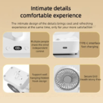 Double Head Desktop Oscillating Fan USB Rechargeable 4000Mah Battery Powered Portable Automatic Rotating Table Fan 4 Gear Wind - Image 6