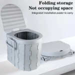 Travel Bucket Toilet Seat Portable Folding Toilet with Lid Emergency Toilet Car Folding Toilets Camping Toilet - Image 5