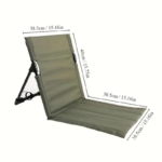 Foldable Beach Chair a Portable Leisure Lounger and Outdoor Camping Chair with Backrest a Reinforced Durable Lawn Chair the Ideal Choice for Sunbathing in the Courtyard Garden or by the Poolside - Image 6
