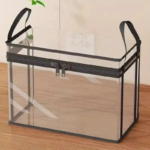 【Free Shipping 】Large Clear Thick Plastic Storage Box with Hinged Lid, Heavy-Duty Durable High Capacity Organizer, Perfect for Home, Camping, Travel, Attic and Moving - Image 2
