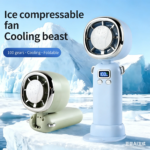 Ice Fan Portable High-Speed ​​Handheld Fan — 100 Adjustable Speed ​​Settings, Foldable Design; Your Ultimate Cooling Companion for Summer Travel, Vacations, and Outdoor Activities. - Image 6