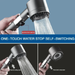 High Pressurized Filter Shower Head 3-Mode Adjustable Spray with Massage Brush Rain Faucet Bathroom Accessories - Image 5