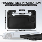 JUSTTOP Car Steering Wheel Desk for Laptop Multipurpose Travel Car Accessories Car Seat Stand Trays for Eating Steering Wheel Overhead Table Console - Image 3