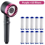 High Pressure Shower Head 4 Modes Adjustable Showerhead with Massage Brush Filters Water Saving Shower Bathroom Accessories - Image 17