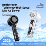 2026 New Ice Mist Handheld Mini Fan: Portable Palm Ice Fan with High-Speed Refrigeration & Ice-Sense Turbo Tech – Your Ultimate Cool Breeze Mini Air Blaster - Image 3