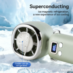 Ice Fan Portable High-Speed ​​Handheld Fan — 100 Adjustable Speed ​​Settings, Foldable Design; Your Ultimate Cooling Companion for Summer Travel, Vacations, and Outdoor Activities. - Image 7