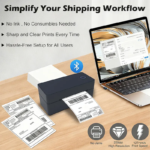 Wireless Bluetooth Thermal Shipping Label Printer 4X6 Support Android Mac Iphone Windows - Shipping Label Printer - Image 4