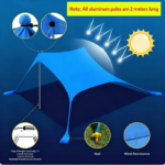 Beach Tent - Portable Sunshade Canopy - Outdoor Sunshade Tent with Sandbags - Sunshade Tent in Portable One-Piece Form - Available in Stock - Image 5