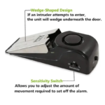 Mini Wireless Alarm Door Stop Alarm 120Db Great for Home Wedge Shaped Stopper Alert Security System Block Blocking System - Image 5