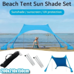 Beach Tent - Portable Sunshade Canopy - Outdoor Sunshade Tent with Sandbags - Sunshade Tent in Portable One-Piece Form - Available in Stock - Image 3