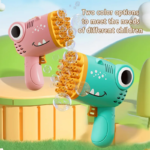 40 Hole Dinosaur Bubble Handheld Bubble Machine, Electric Bubble Gun, Outdoor Wedding Party Toy(Without Bubble Water) - Image 7