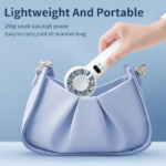 Ice Cooling Handheld Mini Fan Portable 5200Mah High Speed Fan 100 Speed Adjustable with Cooling Pad Digital Display - Image 7