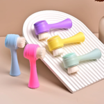 Dual-Sided & Soft Bristle Facial Cleansing Brush - Deep Pore Exfoliating Face Scrubber for Skincare, Face Wash, Double Side - Image 5