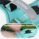 Dog Harness with Airtag Holder and Leash Set-Premium Oxford Breathable Material Durable Reflective Dog Harness and Leash Set (M) - Image 4