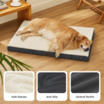 XL Dog Beds Large Sized Dog -Comfy Flat Extra Large Pet Beds with Removable Washable Cover, Orthopedic Egg Crate Foam Mat, Suitable for Pet up to 100 Lbs - Image 4