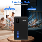 Ninesky Dehumidifier for Home, 95 OZ Water Tank, Suitable for Areas up to 1000 Sq.Ft, Ideal for Bathroom, Bedroom, and Basement Use, with Auto Shut-Off Feature and 7-Color LED Light (Black) - Image 6